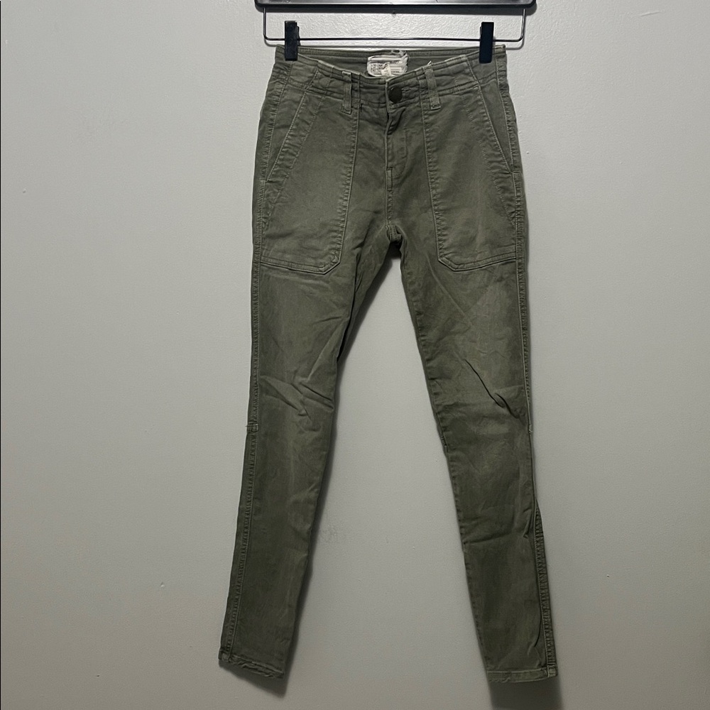 Current/Elliott Olive Skinny Jeans